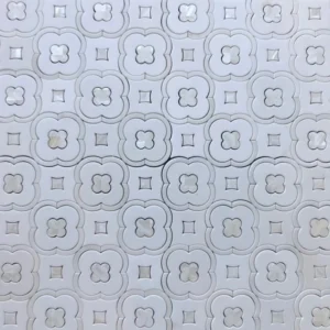 Flower Thassos Mosaic Waterjet