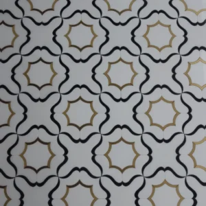 Gold Rush Thassos Nero Marquina Brass