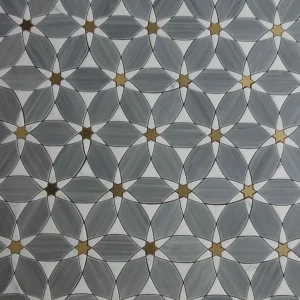 Gold Star Bardiglio Calacatta Brass