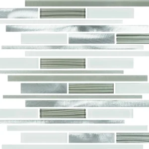 Metropole Lifestyle Interlocking Glass and Metal Blend Superwhite