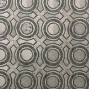 Venetian Carrara Bardiglio Polished Mosaic Waterjet