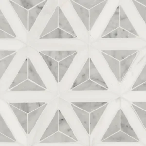Carrara White Geometric Tile